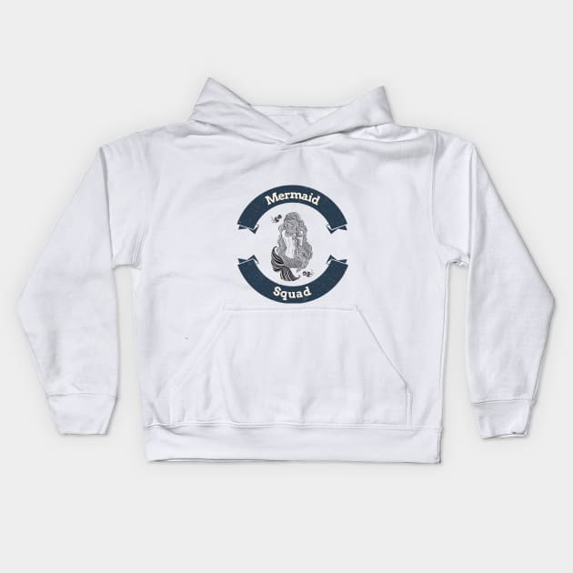 Mermaid squad Kids Hoodie by Andrew's shop